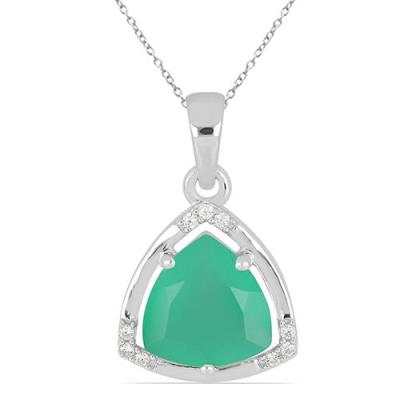 925 Silver Trillion Lemon Topaz Pendant | Rhodium Finish | Wholesale Jewelry for Resale & B2B Buyers